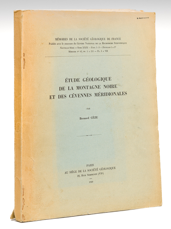 photo n°9 : Etude géologique de la Montagne Noire et des Cévennes méridionales