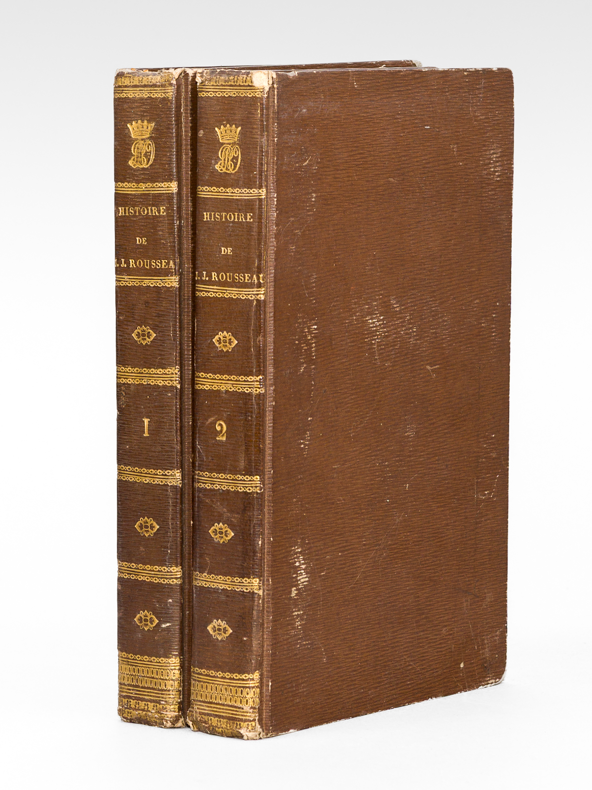 photo n°13 : Histoire et la Vie et des Ouvrages de J.-J. Rousseau (2 Tomes - Complet) [ Edition originale - Exemplaire au chiffre de Louis-Philippe, Bibliothèque du Château d'Eu ]