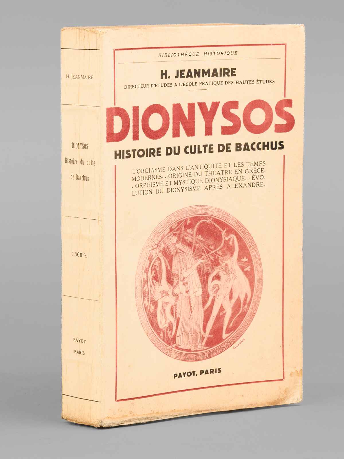 photo n&deg;11 : Dionysos. Histoire du culte de Bacchus. L'orgiasme dans l'antiquit&eacute; et les temps modernes. Origine du th&eacute;&acirc;tre en Gr&egrave;ce. Orphisme et mystique dionysiaque. &Eacute;volution du dionysisme apr&egrave;s Alexandre.