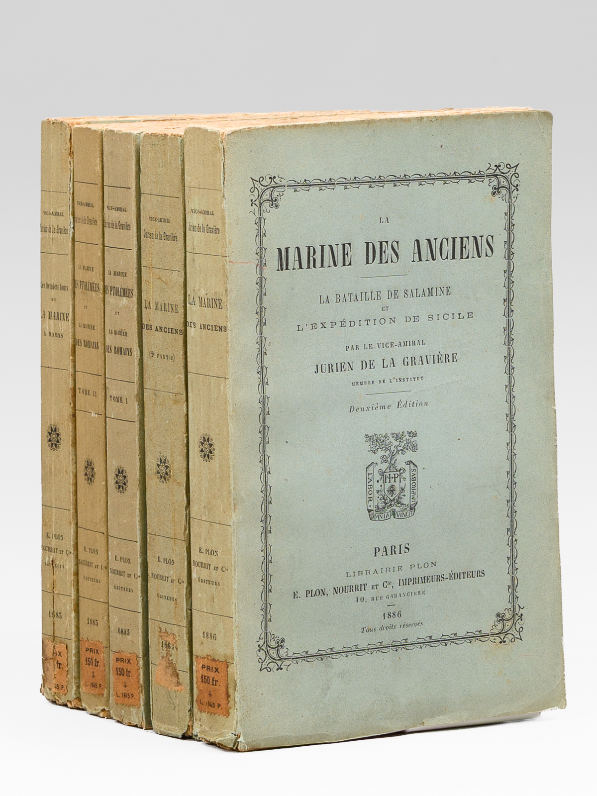 photo n&deg;7 : [ Lot de 5 volumes sur l'histoire de la marine ] La marine des anciens (2 tomes, complet) ; La marine des Ptol&eacute;m&eacute;es et la marine des Romains (2 tomes, complet) ; Les derniers jours de la marine &agrave; rames