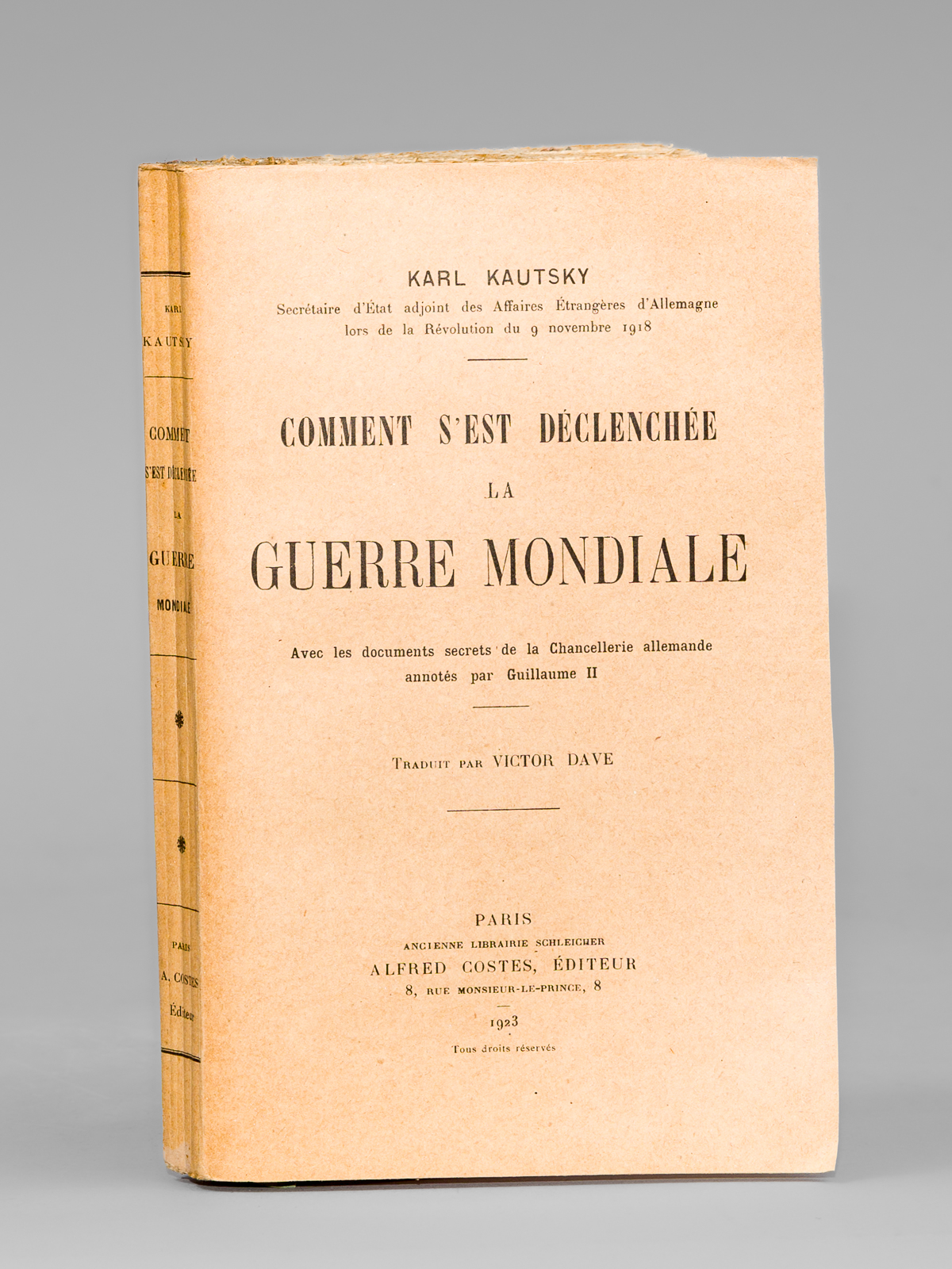 photo n°13 : Comment s'est déclenchée la Guerre Mondiale avec les documents secrets de la Chancellerie allemande annotés par Guillaume II