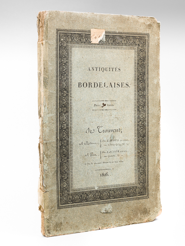 photo n°13 : Antiquités Bordelaises. Sarcophages trouvés à St Médard d'Eyrans. Tombeaux Antiques trouvés à Saint Médard d'Eyrans [ Edition originale ]
