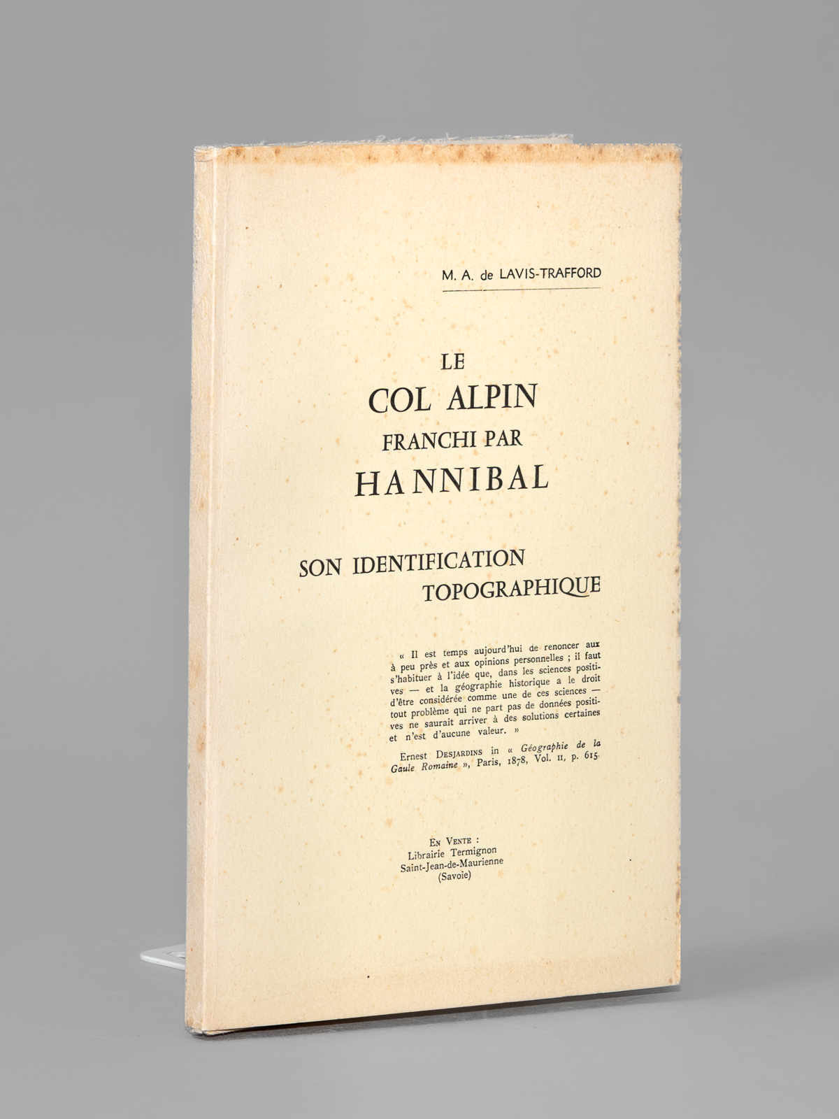 photo n°8 : Le col alpin franchi par Hannibal, son identification topographique.
