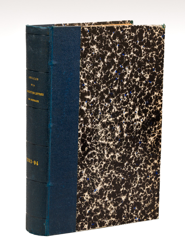 photo n°11 : Annales de la Faculté des Lettres de Bordeaux. Année 1893 - Année 1894 [ Contient notamment : ] La philosophie de l'action au Ve siècle avant J.-C. (Espinas) ; Les relations de François de Gonzague, marquis de Mantoue, a