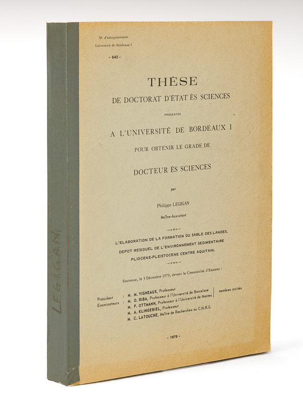 photo n°9 : L'élaboration de la formation du sable des Landes, dépôt résiduel de l'environnement sédimentaire Pliocène-Pléistocène centre Aquitain. Thèse de Doctorat d'Etat en Sciences naturelles pré