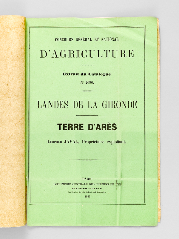 photo n°8 : Landes de la Gironde. Terre d'Arès. Léopold Javal, Propriétaire exploitant