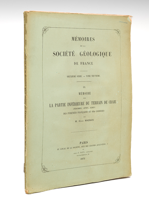 photo n°11 : Mémoire sur la Partie Inférieure du Terrain de Craie (Néocomien, Aptien, Albien) des Pyrénées Françaises et des Corbières [ Edition originale ]