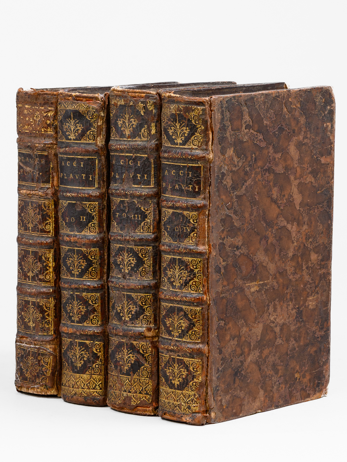 photo n&deg;16 : Com&eacute;dies de Plaute, avec des Remarques en Latin & en Fran&ccedil;ois, au Roy (4 Tomes - Complet) M. Accii Plauti Comoediae In Quatuor Tomos digestae.