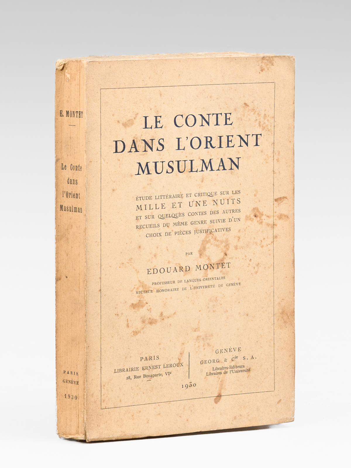 photo n&deg;11 : Le conte dans l'Orient musulman. Etude litt&eacute;raire et critique sur les Mille et une nuits et sur quelques contes des autres recueils du m&ecirc;me genre suivie d'un choix de pi&egrave;ces justificatives