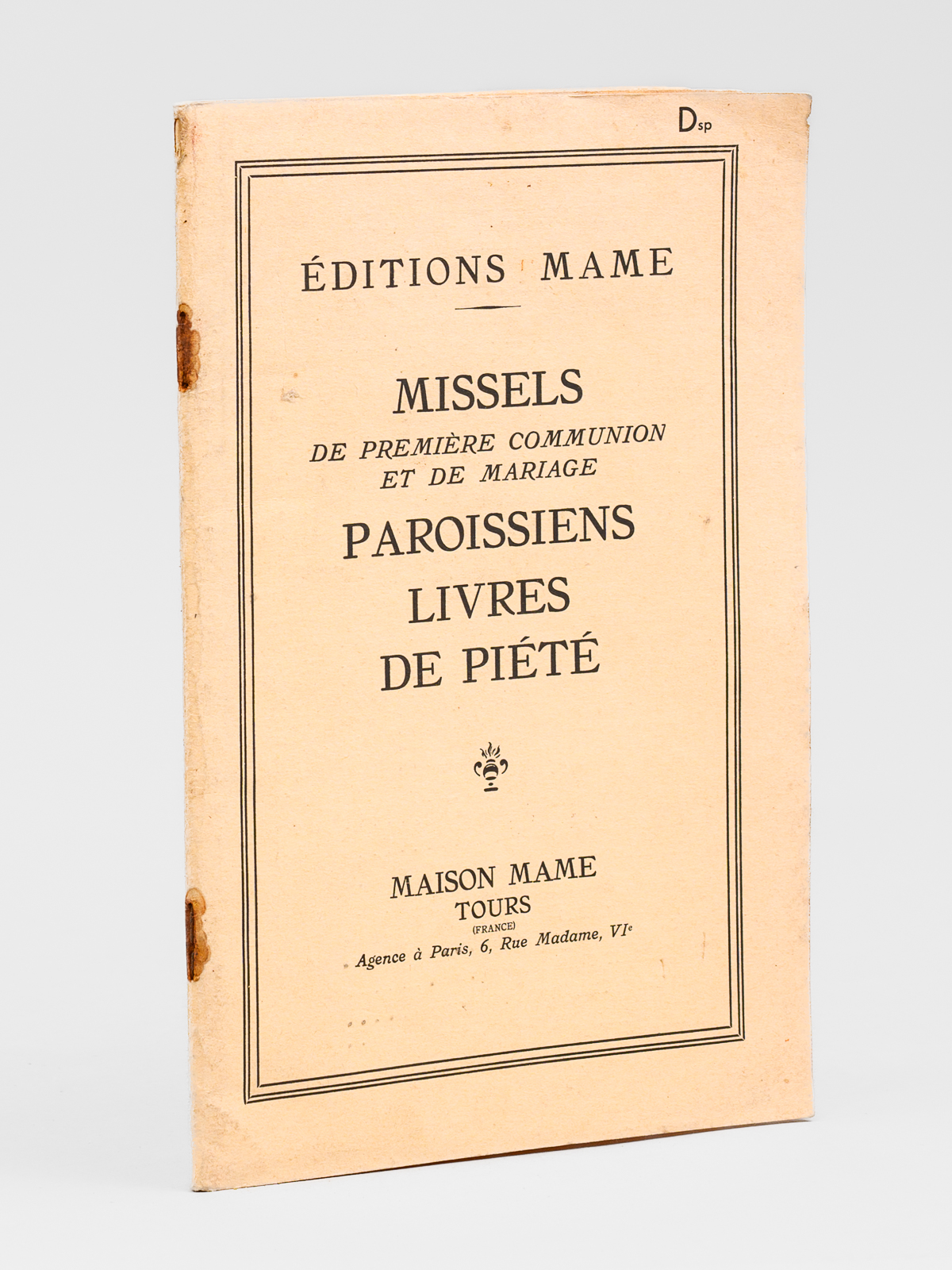 photo n&deg;10 : Missels de Premi&egrave;re Communion et de Mariage. Paroissiens. Livres de pi&eacute;t&eacute;. Catalogue Dsp