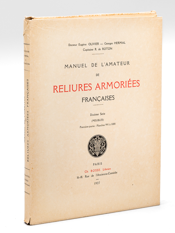 photo n°8 : Manuel de l'Amateur de Reliures Armoriées Françaises. Dixième Série (Meubles) Première Partie : Planches 991 à 1088