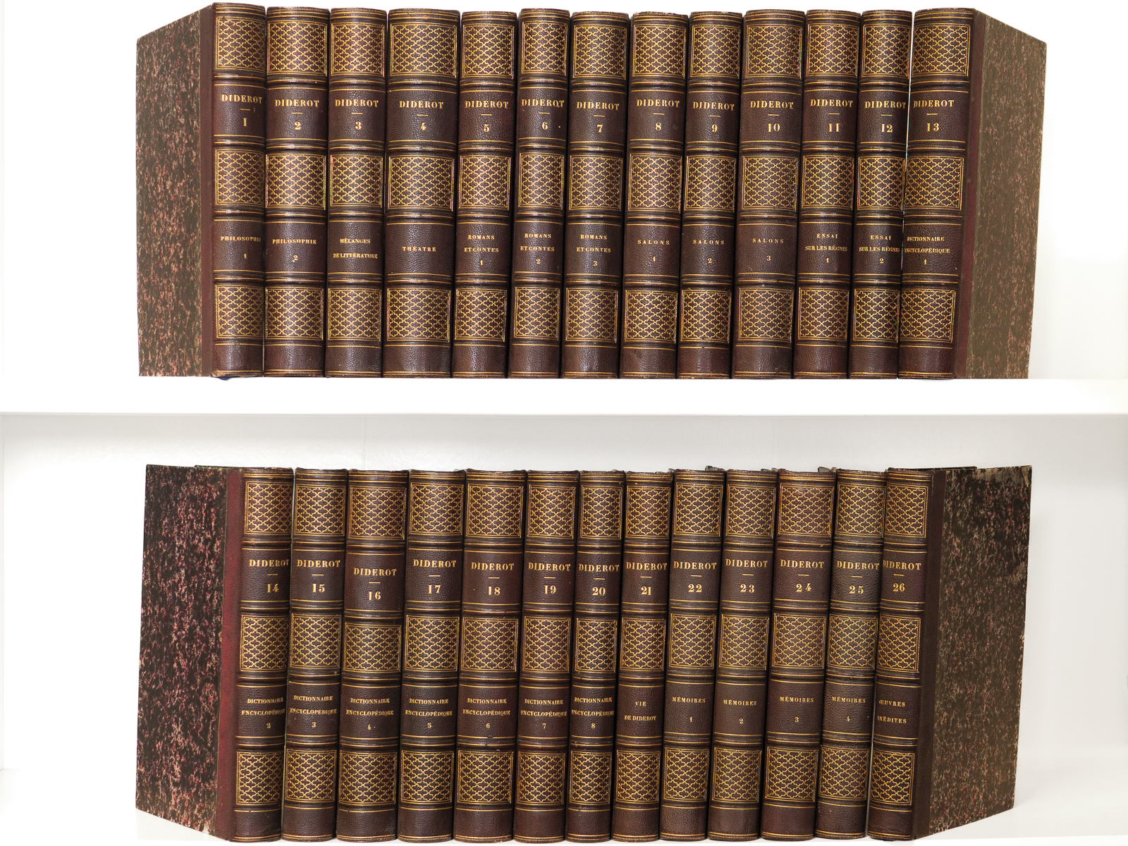 photo n&deg;20 : Oeuvres de Denis Diderot (22 Tomes - Complet) [ Avec : ] M&eacute;moires, Correspondance et Ouvrages in&eacute;dits de Diderot de 1759 &agrave; 178, publi&eacute;s d'apr&egrave;s les manuscrits confi&eacute;s, en mourant, par l'auteur &agrave; Grimm (4 To