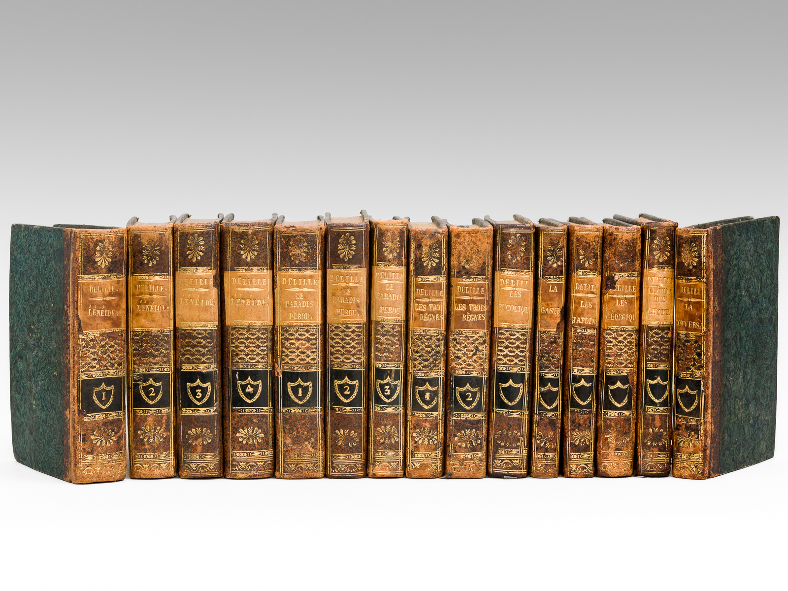 photo n°11 : Oeuvres de Jacques Delille (15 Volumes) [ Contient : ] L'Enéide, traduite par Jacques Delille (4 Tomes - Complet) ; Paradis Perdu de J. Milton traduit par Delille (3 Tomes - Complet) ; Les Trois Règnes de la Nature, par Jacques Delille ; ave