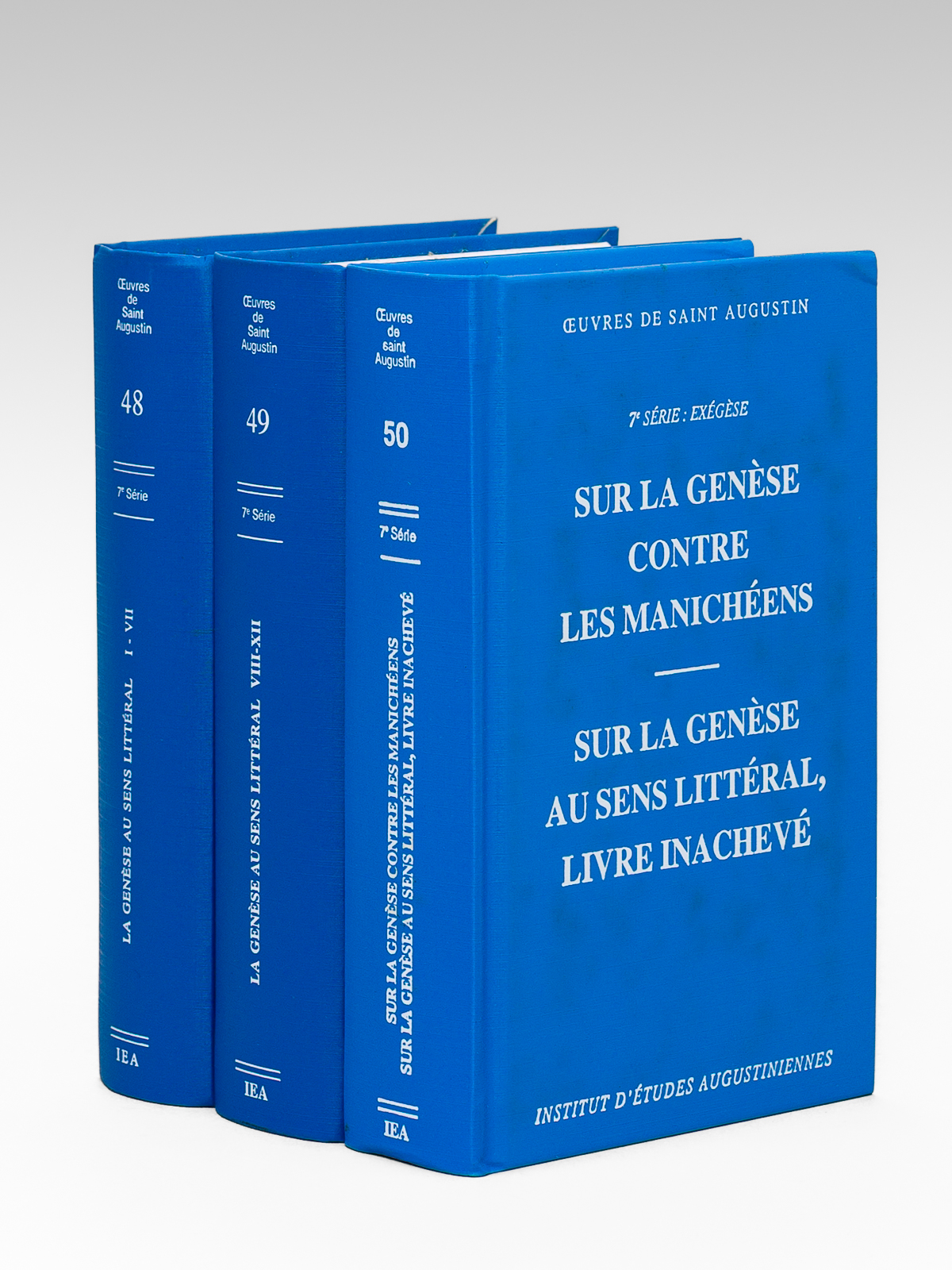 photo n°8 : Oeuvres de Saint Augustin. Tome 48 - 49 - 50 Septième Série : Exégèse (3 Volumes) 48 : La Genèse au sens littéral en douze livres (I-VII). De Genesi ad litteram Libri duodecim ; 49 : La Genèse au sens litt&