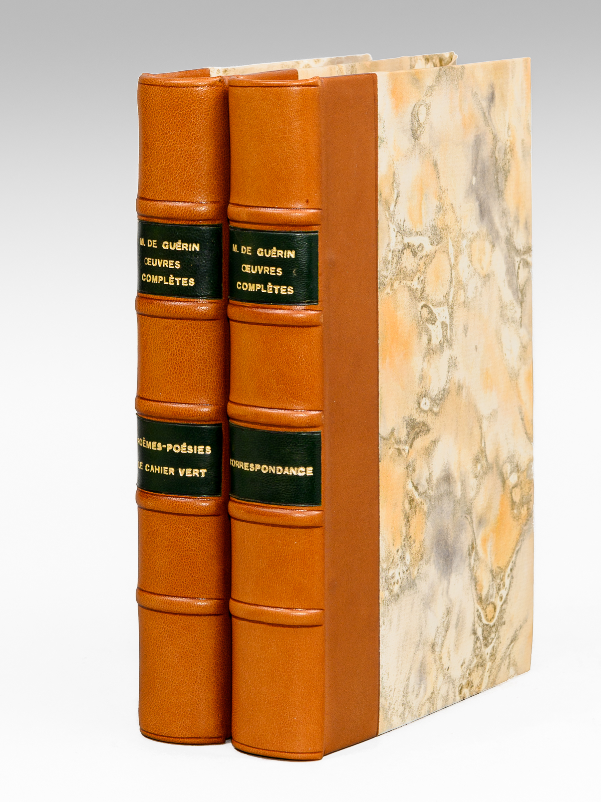 photo n°13 : Oeuvres complètes de Maurice de Guérin (2 tomes) : Tome I Poèmes, Poésies, Le Cahier Vert, Méditation sur la mort de Marie ; Tome II Correspondance