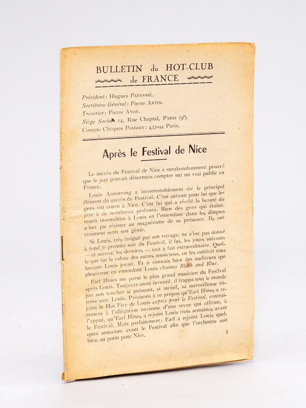 photo n°9 : Bulletin du Hot-Club de France. Après le Festival de Nice [ 1948 ]