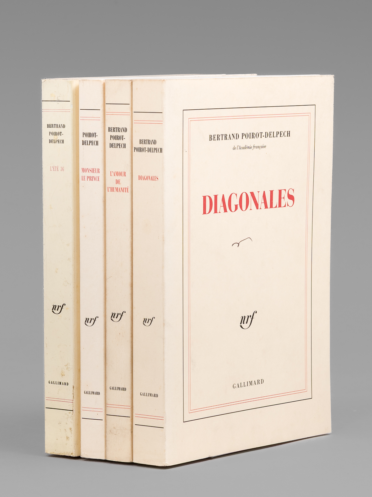 photo n&deg;10 : [ Lot de 4 livres d&eacute;dicac&eacute;s par l'auteur &agrave; Maurice Druon : ] L'&eacute;t&eacute; 36 - Monsieur le Prince - L'Amour de l'Humanit&eacute; - Diagonales