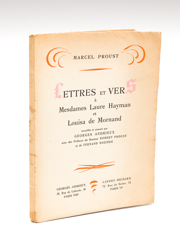 photo n°10 : Lettres et Vers à Mesdames Laure Hayman et Louisa de Mornand