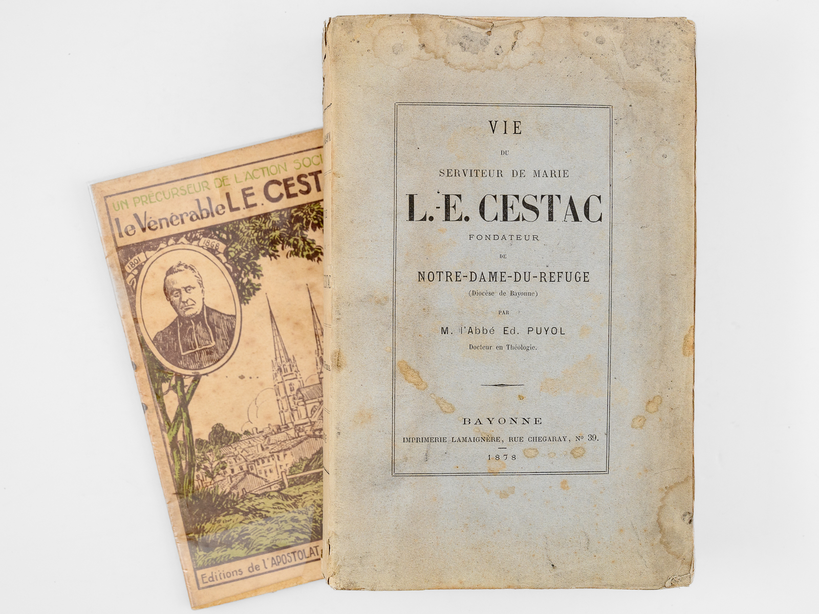 photo n&deg;12 : Vie du Serviteur de Marie L. E. Cestac, fondateur de Notre-Dame-du-Refuge (dioc&egrave;se de Bayonne) [on joint : ] Un pr&eacute;curseur de l'Action Sociale, le v&eacute;n&eacute;rable L.-E. Cestac (1801-1868) par le P. Auguste Etcheverry.
