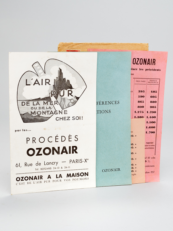 photo n°11 : Procédés Ozonair. L'air pur de la Mer ou de la Montagne chez soi ! [ Lot de plaquettes publicitaires ]