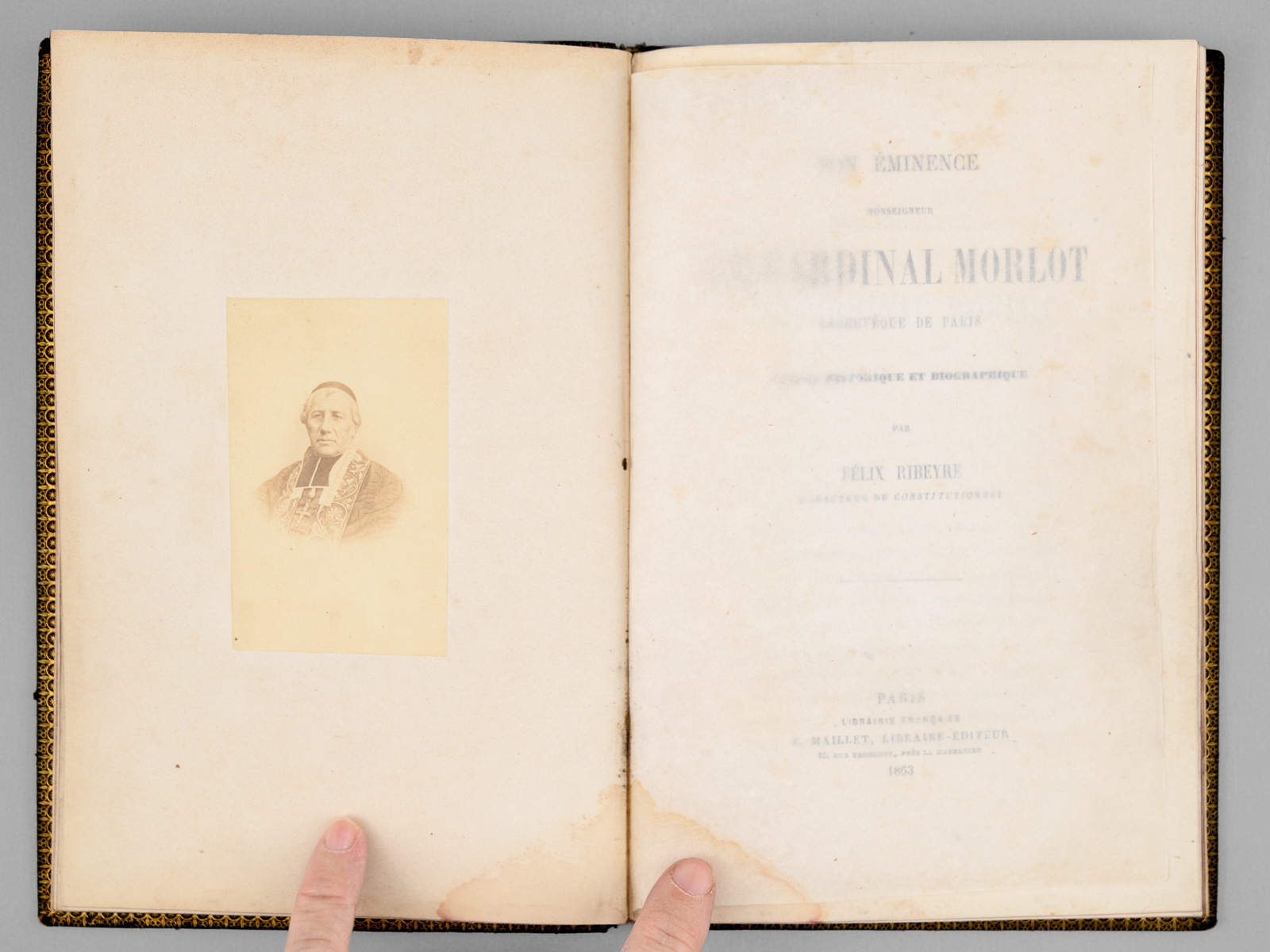 photo n&deg;7 : Le Cardinal Morlot, Archev&ecirc;que de Paris. Notice historique et biographique. [ Edition originale ]