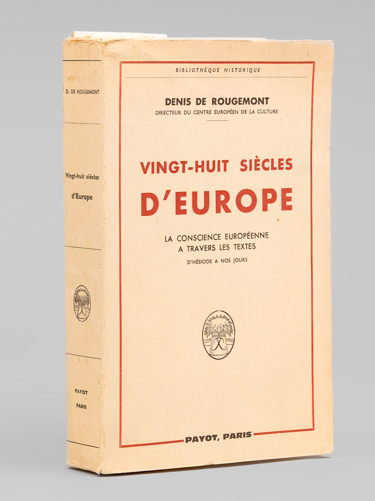 photo n&deg;8 : Vingt-Huit Si&egrave;cles d'Europe. La conscience europ&eacute;enne &agrave; travers les textes d'H&eacute;siode &agrave; nos jours [ Livre d&eacute;dicac&eacute; par l'auteur &agrave; Maurice Druon ]