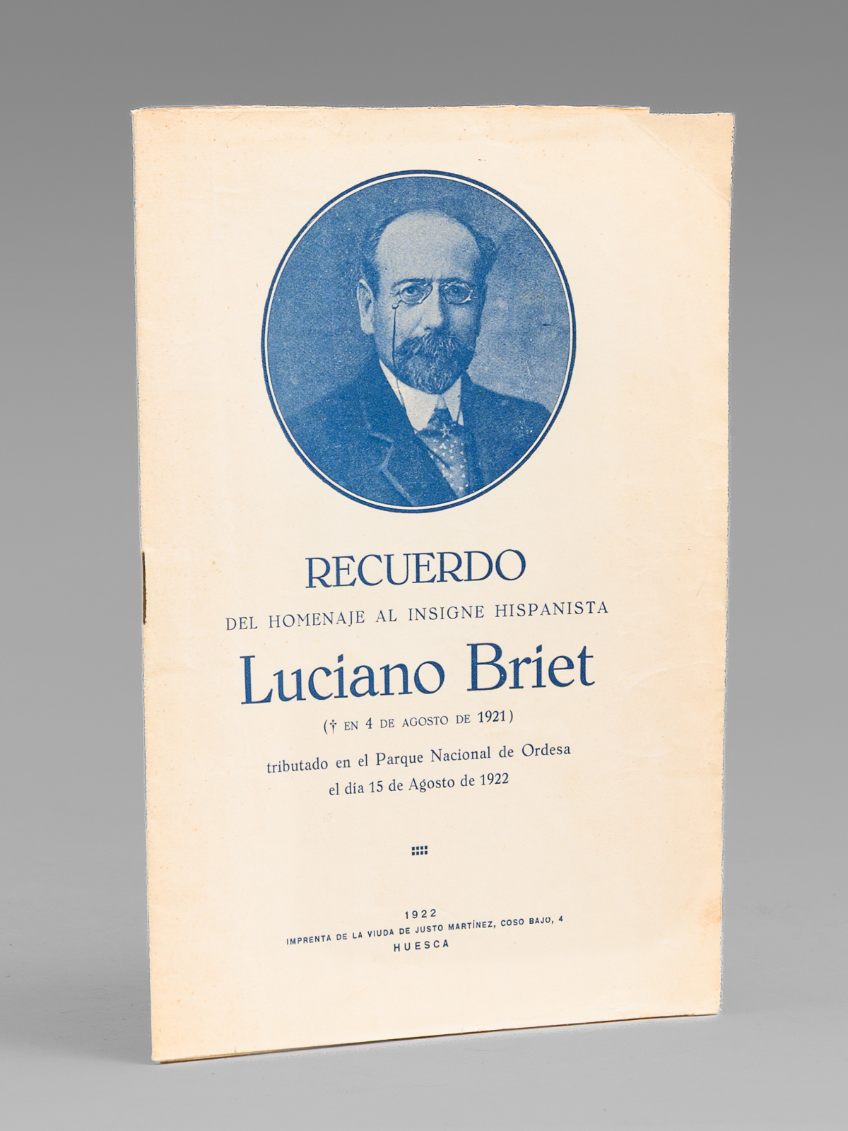 photo n&deg;9 : Recuerdo del homenaje al insigne hispanista Luciano Briet [Edition originale ]