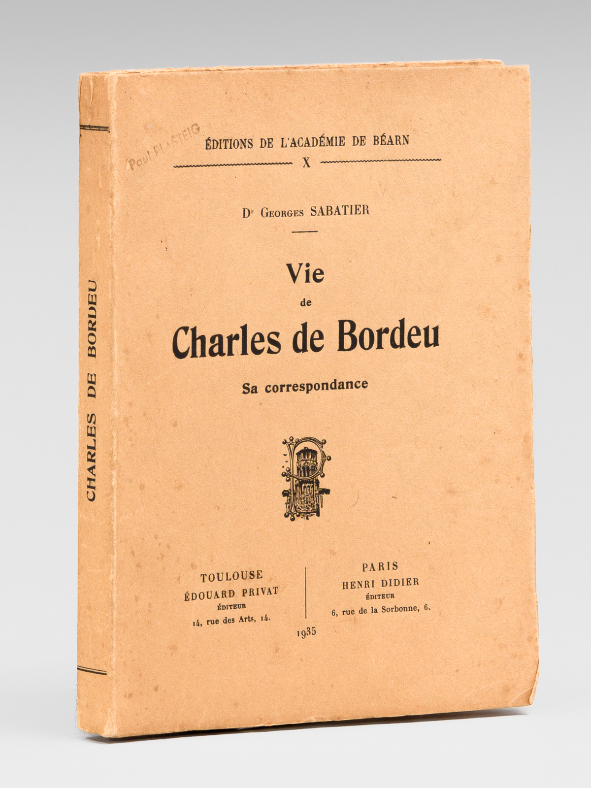 photo n&deg;7 : Vie de Charles de Bordeu. Sa correspondance.