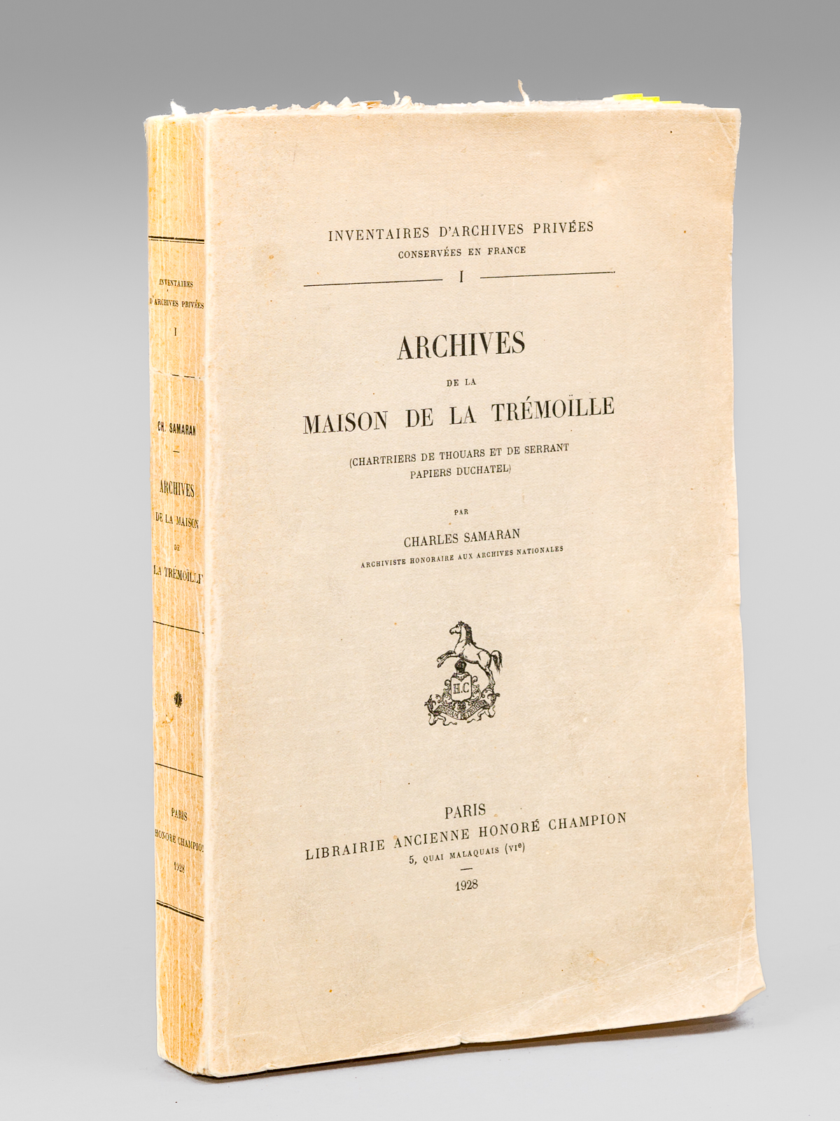 photo n°10 : Archives de la Maison de la Trémoille (Chartriers de Thouars et de Serrant, papiers Duchatel) [ Edition originale ]