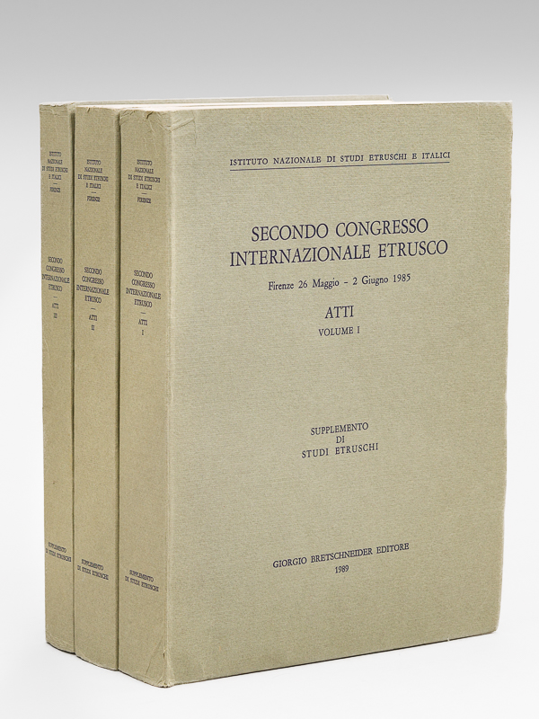 photo n°9 : Secondo Congresso Internazionale Etrusco Firenze 26 Maggio - 2 Giugno 1985. Atti (Tre Volume - Complete set)