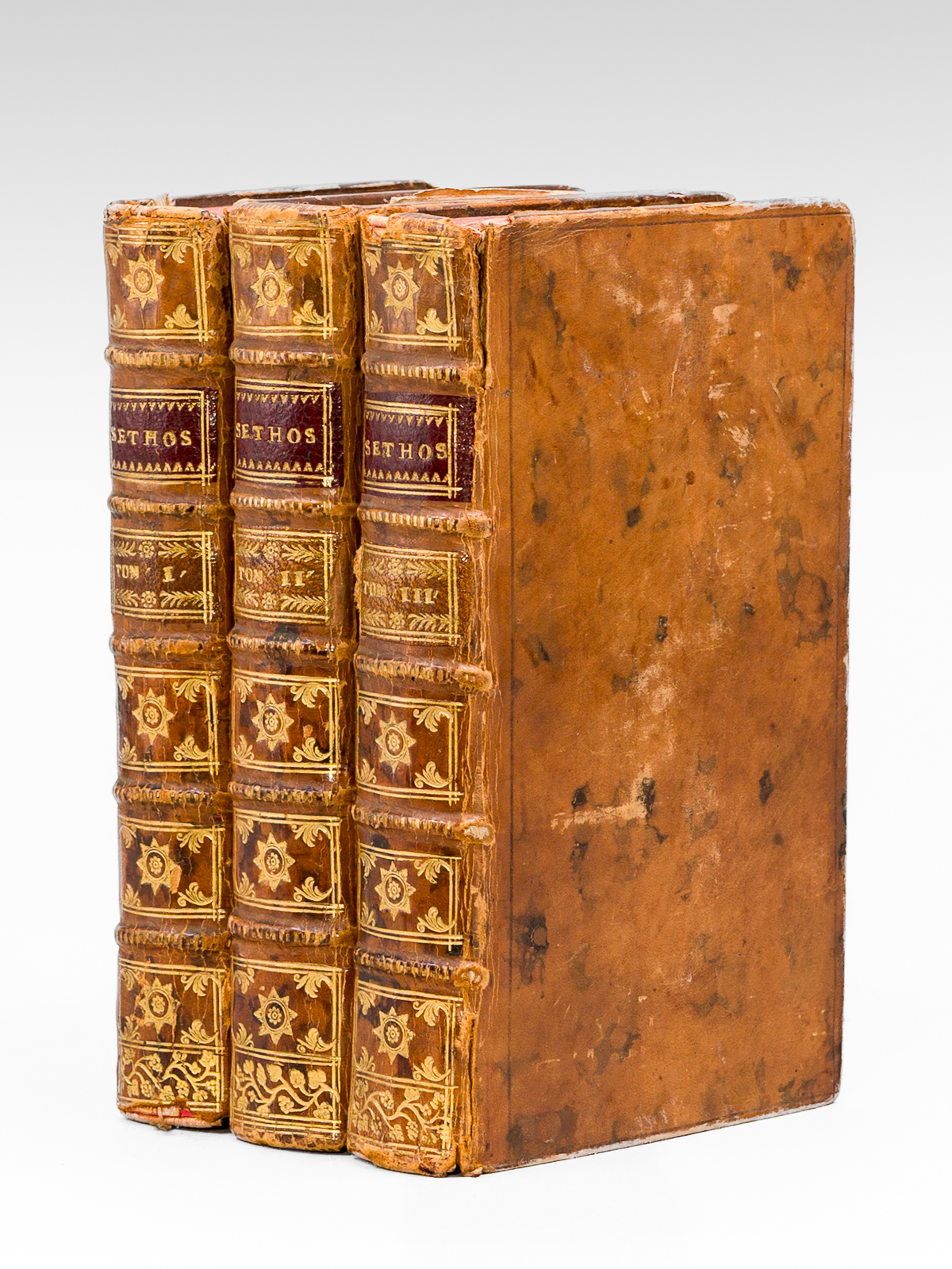 photo n°10 : Sethos, Histoire ou Vie tirée des Monumens anecdotes de l'Ancienne Egypte. Traduite d'un Manuscrit Grec (3 Tomes - Complet) [ Edition originale ]