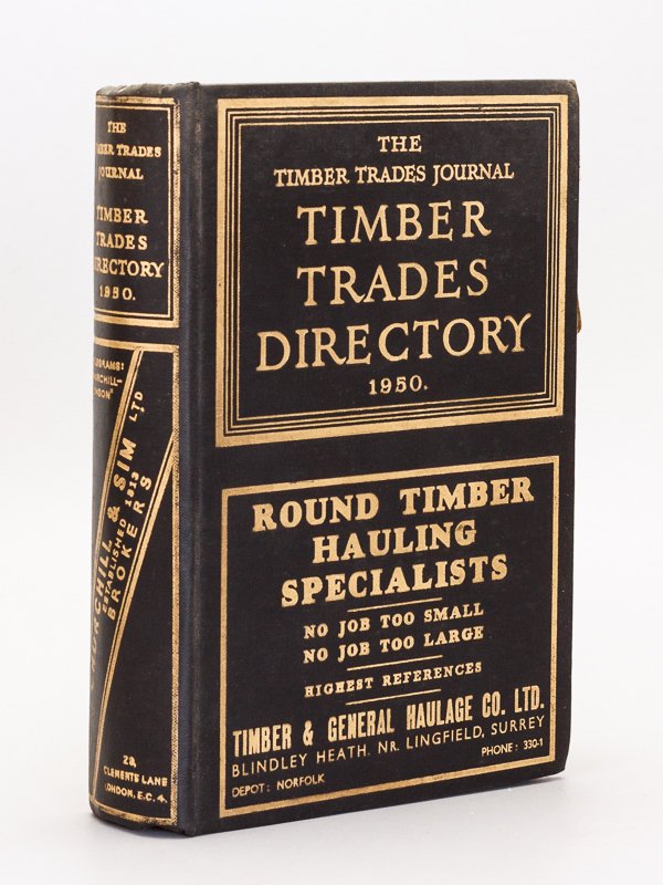 photo n°10 : The Timber Trades Directory. Containing classified lists of firms engaged in the Timber and Allied Trades throughout the World. Year 1950