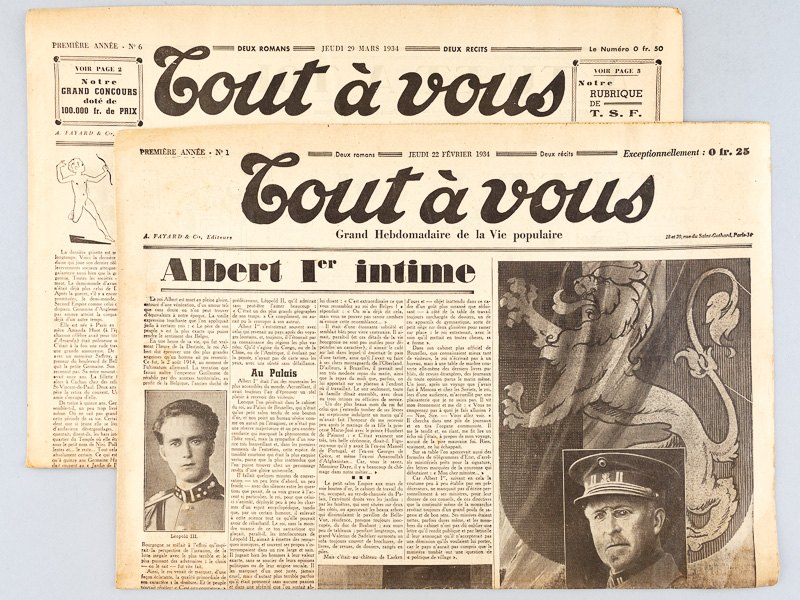 photo n°6 : Tout à Vous. Grand hebdomadaire de la Vie Populaire. Première Année, numéro 1 - Jeudi 22 février 1934 [ On joint : ] N° 6, 29 mars 1934
