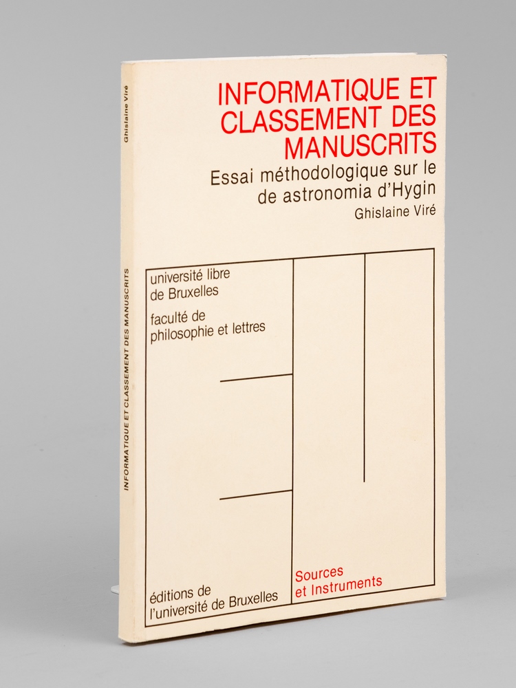 photo n°8 : Informatique et classement des manuscrits. Essai méthodologique sur le De astronomia d'Hygin