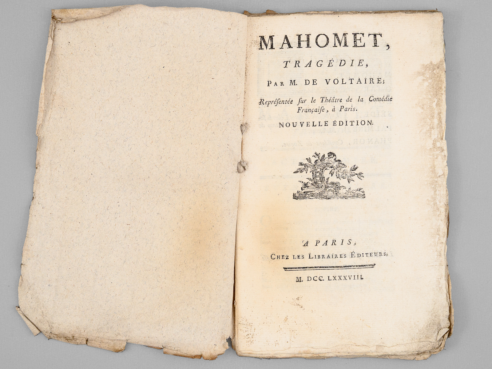 photo n&deg;9 : Mahomet, Trag&eacute;die. Repr&eacute;sent&eacute;e sur le Th&eacute;&acirc;tre de la Com&eacute;die Fran&ccedil;aise, &agrave; Paris. Nouvelle &Eacute;dition.