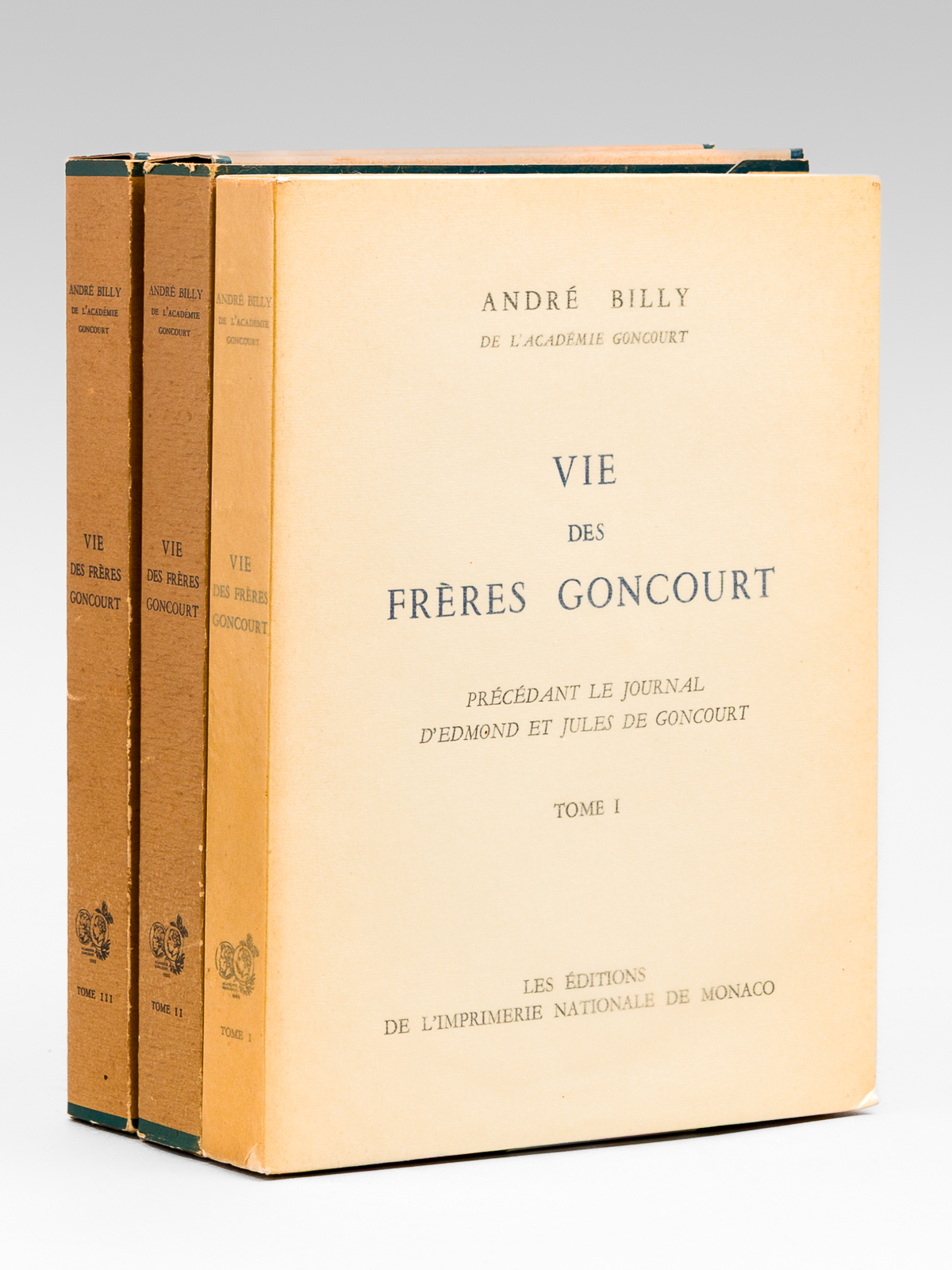 photo n°7 : Vie des frères Goncourt, précédant le Journal d'Edmond et Jules de Goncourt ( 3 tomes - complet )
