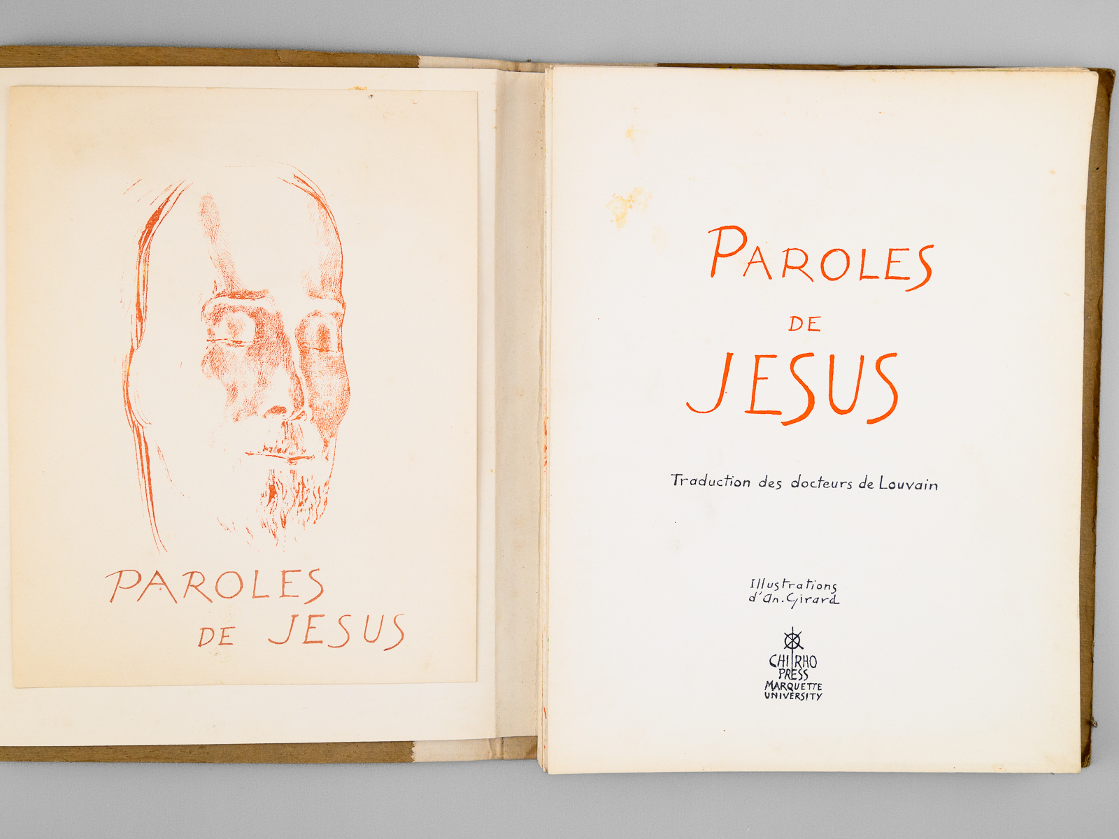 photo n°14 : Paroles de Jésus [ 'Exemplaire constitué et retouché spécialement pour mes maîtres Monsieur et Madame Landry grâce auxquels j'ai pris le goût de la peintre avec mon affectueuse reconnaissance' ]