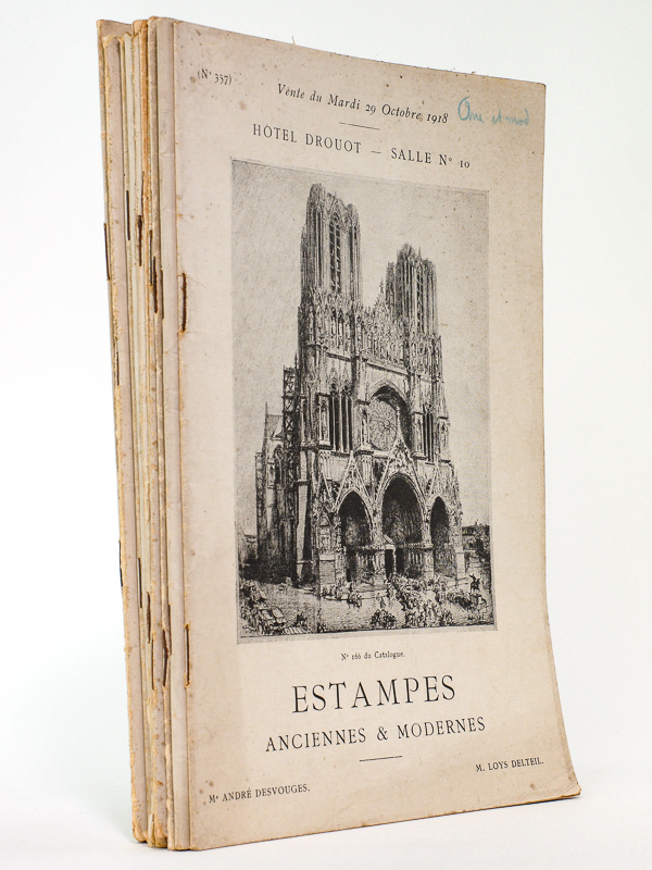 photo n°12 : [ Lot de 10 catalogues d'estampes Loys / Léo Delteil ] hôtel Drouot vente du mardi 29 octobre 1918 ; hôtel Drouot, vente du vendredi 6 juin 1919 ; hôtel Drouot, vente du 29 mai 1926 : estampes du XVIIIe siècle ; catalogue n