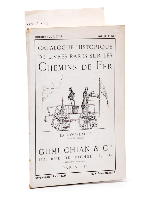 photo n°9 : Catalogue historique de livres rares sur les Chemins de fer. Catalogue N° 9 - 1927