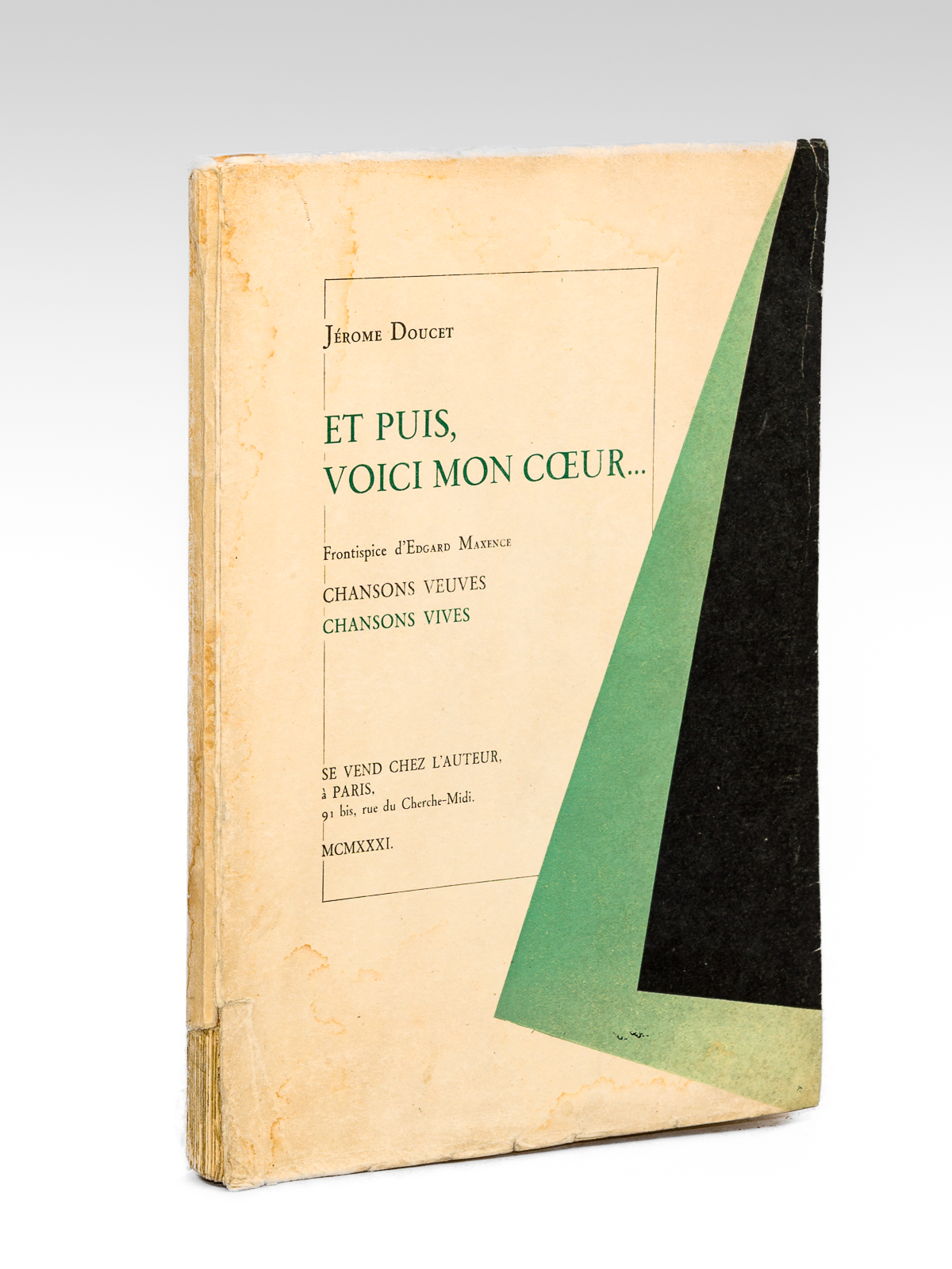 photo n°8 : Et puis, voici mon coeur... Frontispice d'Edgar Maxence - chansons veuves, chansons vives [ exemplaire signé par l'auteur ]