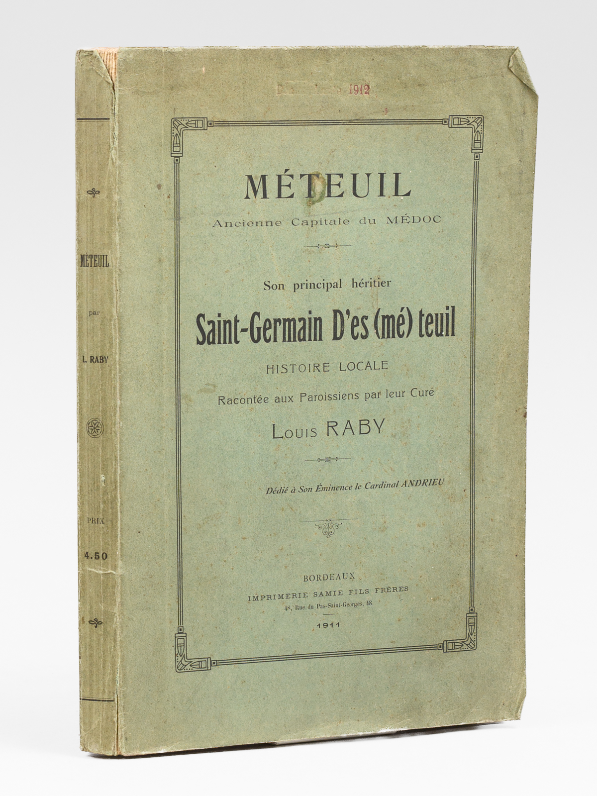 photo n&deg;11 : Meteuil, ancienne capitale du Medoc. Son principal heritier Saint-Germain d'Es(me)teuil. Histoire locale racont&eacute;e aux paroissiens par leur Cur&eacute;