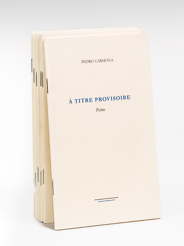photo n°8 : [ Ensemble de 6 plaquettes de poésie ] A l'Ombre du Silence. Poèmes ; A Titre Provisoire. Poème ; Dans le Bleu du Soleil. Poème ; Sur la Cendre d'un Murmure. Poème ; Marie-Christine ou la Mémoire de l'Avenir. Suiv