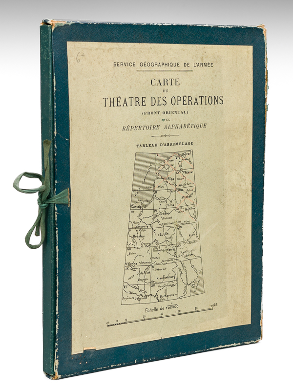photo n°11 : Carte du Théâtre des Opérations (Front oriental) à l'échelle du 1.000.000e avec Répertoire alphabétique. [ Contient les cartes des zones suivantes :  ] Dantzig ; Vilna ;  Varsovie ; Grodno ; Breslau ; Lublin