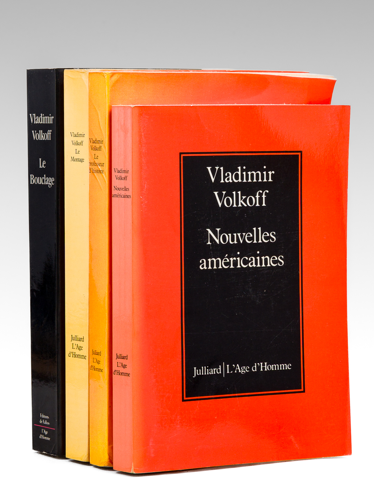 photo n°14 : [ Lot de 4 livres de fiction dédicacés ] Nouvelles américaines ; Le professeur d'histoire ; Le montage ; Le bouclage