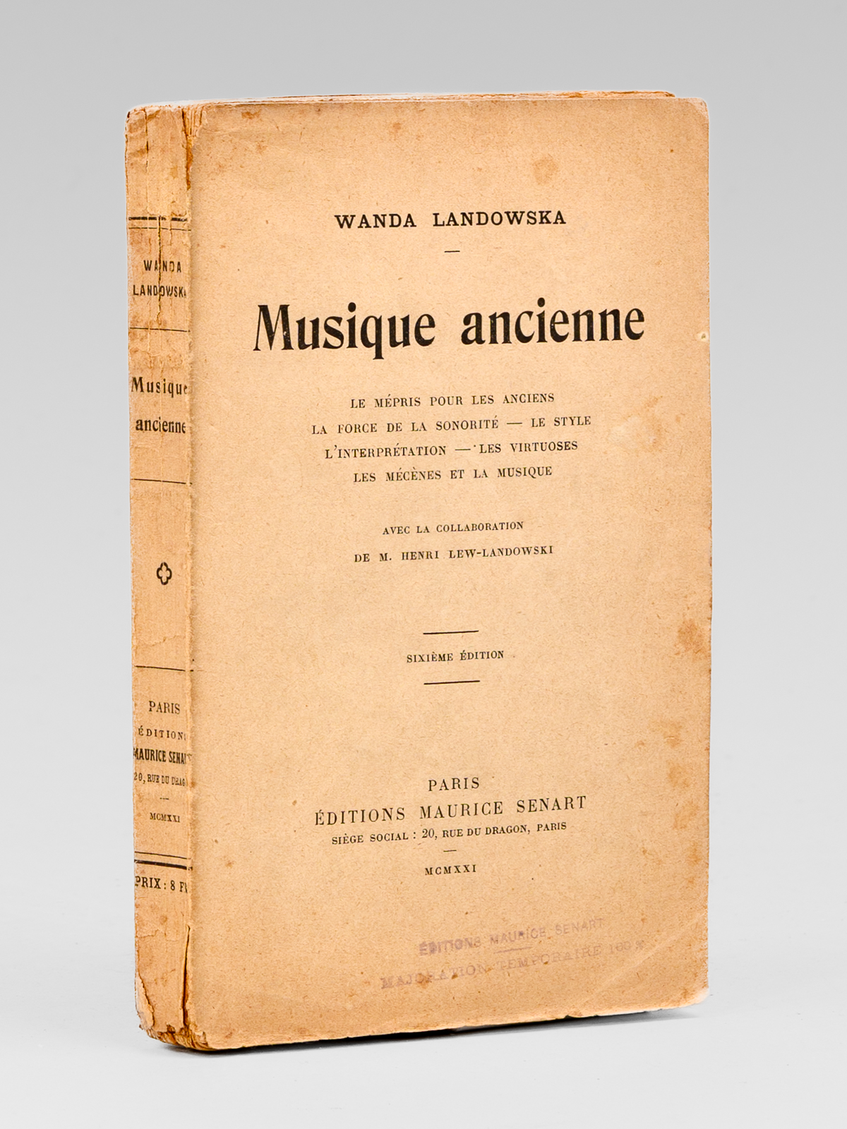 photo n&deg;7 : Musique ancienne - Le m&eacute;pris pour les Anciens, La Force de la sonorit&eacute;, Le Style, L'Interpr&eacute;tation, Les Virtusoes, Les M&eacute;c&egrave;nes et la musique.