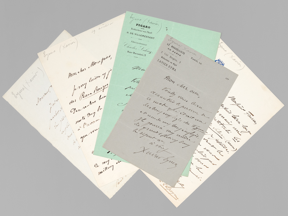photo n°11 : [ Lot de 5 lettres autographes signées ] 1 L.A.S. d'une page datée du 24 rue de Milan : « Mon cher monsieur, Je vous laisse cy joint mon volume des « Peaux Rouges », en vous priant d'en vouloir bien dire
